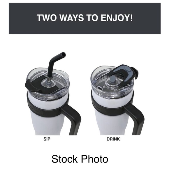 HYDRAFLOW 40oz Capri Stainless Steel Insulated Tumbler Straw Sip Lid Brown #499 - Picture 9 of 13